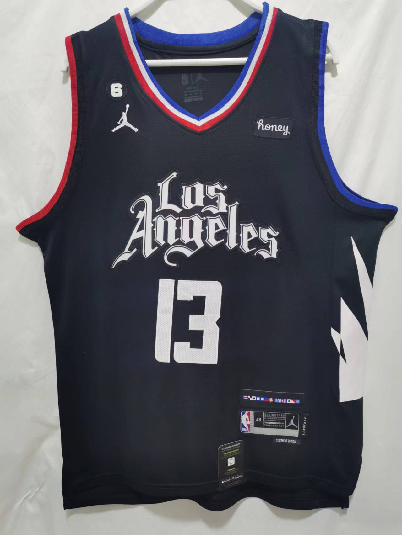 Men Los Angeles Clippers #13 George Black Season 22-23 NBA Jersey->los angeles clippers->NBA Jersey